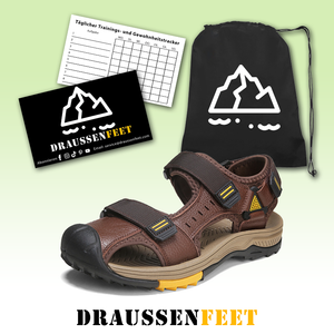draussenfeet handgefertigte lederschuhe sandalen hausschuhe 31566 braun