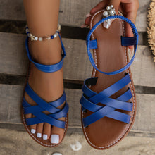 Lade das Bild in den Galerie-Viewer, draussenfeet handgefertigte lederschuhe sandalen und hausschuhe 31559 blau
