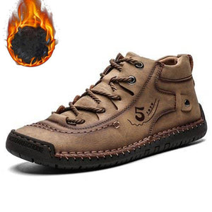 draussenfeet handgemachte lederschuhe stiefel 137500 plusch dunkels khaki