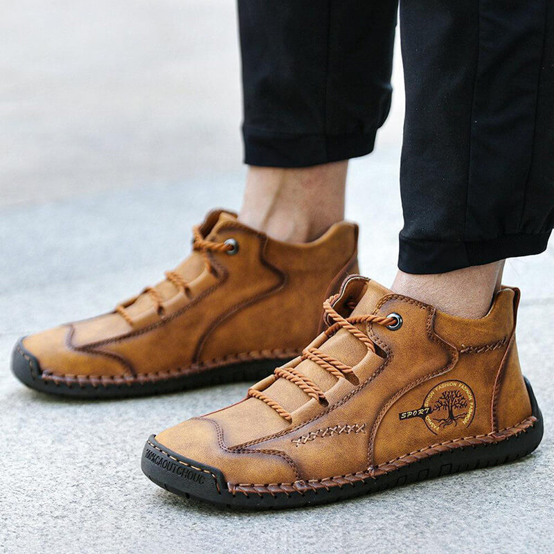 Männer Vintage Hand Stitching Comfort Soft Lederstiefel