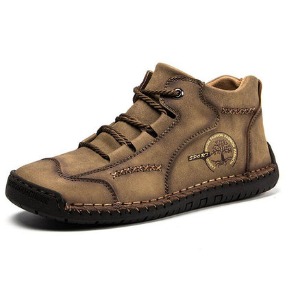 Männer Vintage Hand Stitching Comfort Soft Lederstiefel