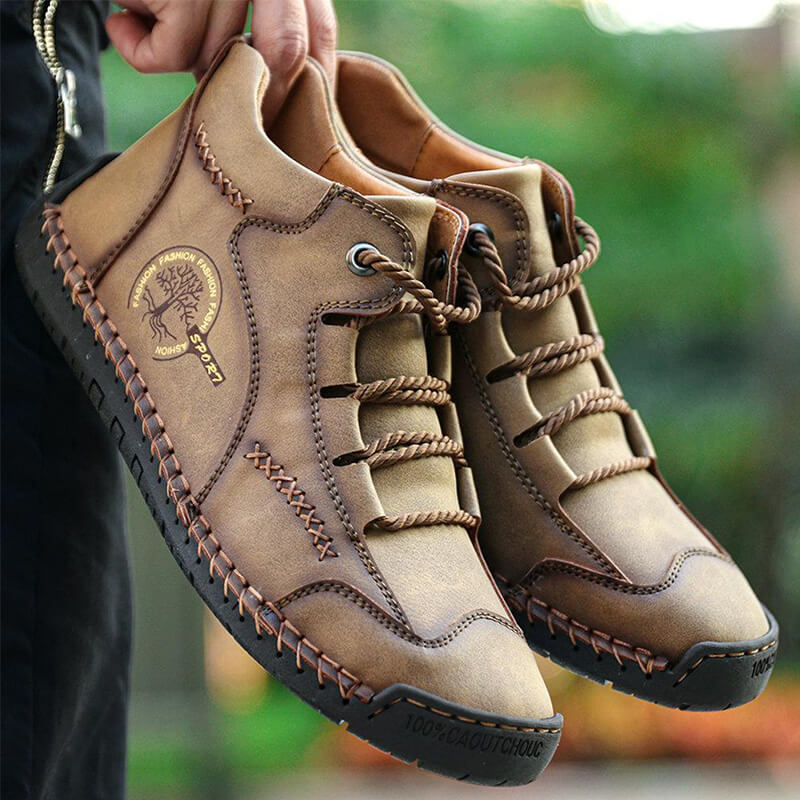 Männer Vintage Hand Stitching Comfort Soft Lederstiefel