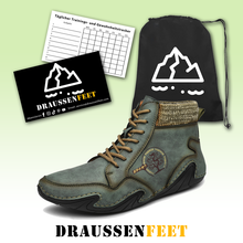 Lade das Bild in den Galerie-Viewer, draussenfeet handgemachte lederschuhe stiefel 31155 grun
