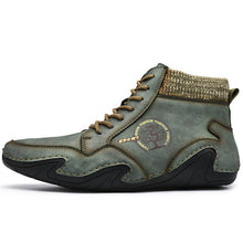 Load image into Gallery viewer, Men Handmade Soft Slip Resistant lace -up boots made of leather
