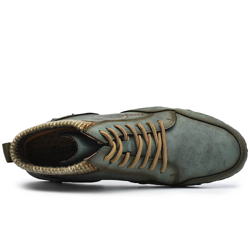 Herren handgefertigte Soft Slip Resistant Schnürstiefeletten aus Leder