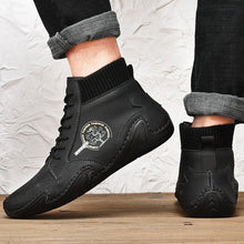 Load image into Gallery viewer, Men Handmade Soft Slip Resistant lace -up boots made of leather
