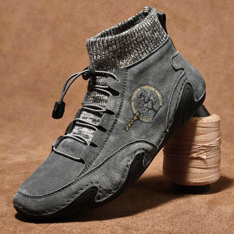 Herren handgefertigte Leder bequeme Soft Sock Stiefeletten