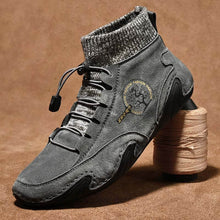 Lade das Bild in den Galerie-Viewer, Herren handgefertigte Leder bequeme Soft Sock Stiefeletten
