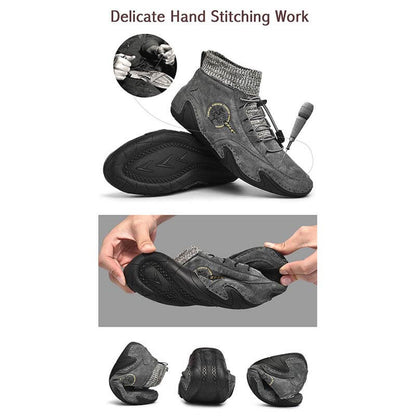 Herren handgefertigte Leder bequeme Soft Sock Stiefeletten