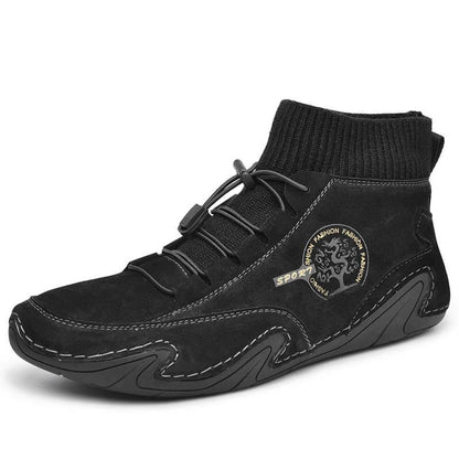 Herren handgefertigte Leder bequeme Soft Sock Stiefeletten