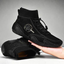 Lade das Bild in den Galerie-Viewer, Herren handgefertigte Leder bequeme Soft Sock Stiefeletten
