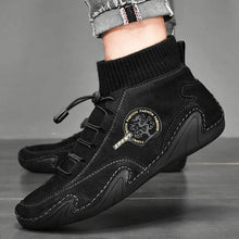 Lade das Bild in den Galerie-Viewer, Herren handgefertigte Leder bequeme Soft Sock Stiefeletten
