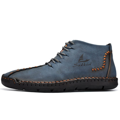 Mode Winter Männer Leder handgefertigte Herbst Casual Outdoor Stiefeletten