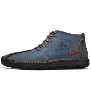 Mode Winter Männer Leder handgefertigte Herbst Casual Outdoor Stiefeletten