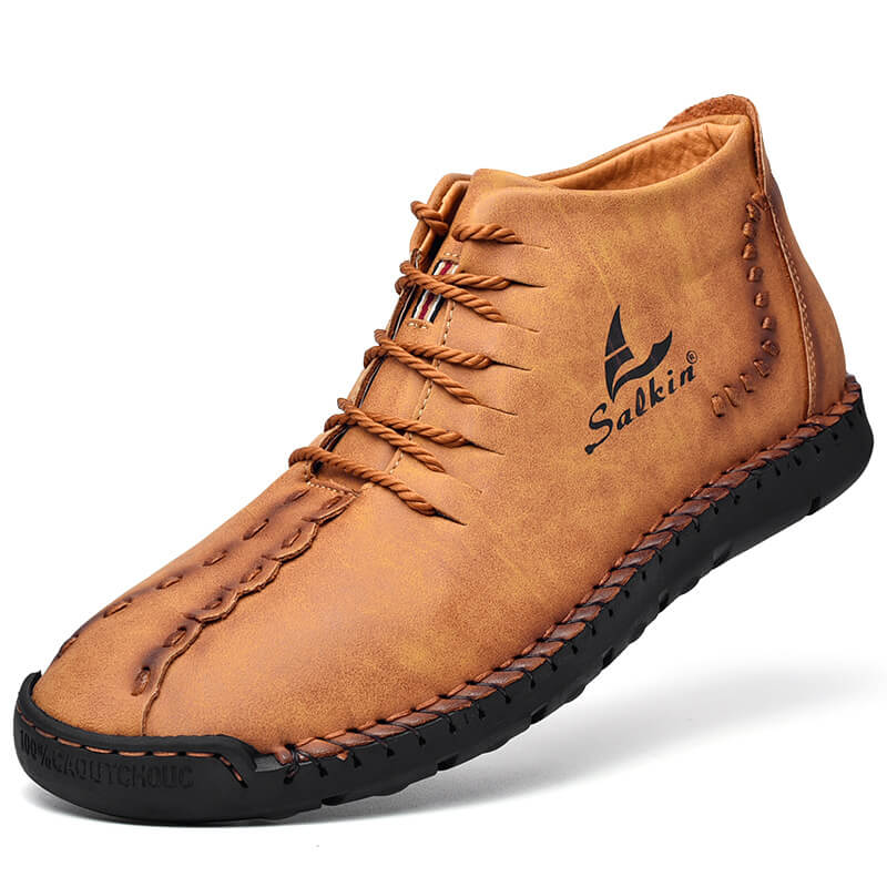 Mode Winter Männer Leder handgefertigte Herbst Casual Outdoor Stiefeletten