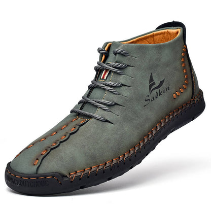 Mode Winter Männer Leder handgefertigte Herbst Casual Outdoor Stiefeletten