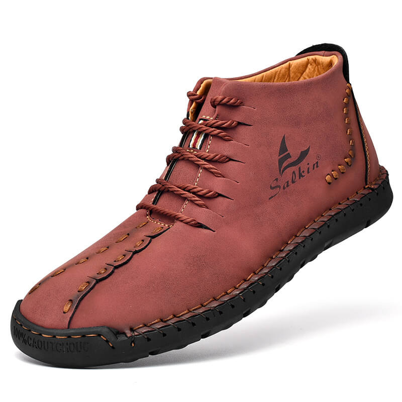 Mode Winter Männer Leder handgefertigte Herbst Casual Outdoor Stiefeletten