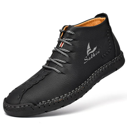 Mode Winter Männer Leder handgefertigte Herbst Casual Outdoor Stiefeletten