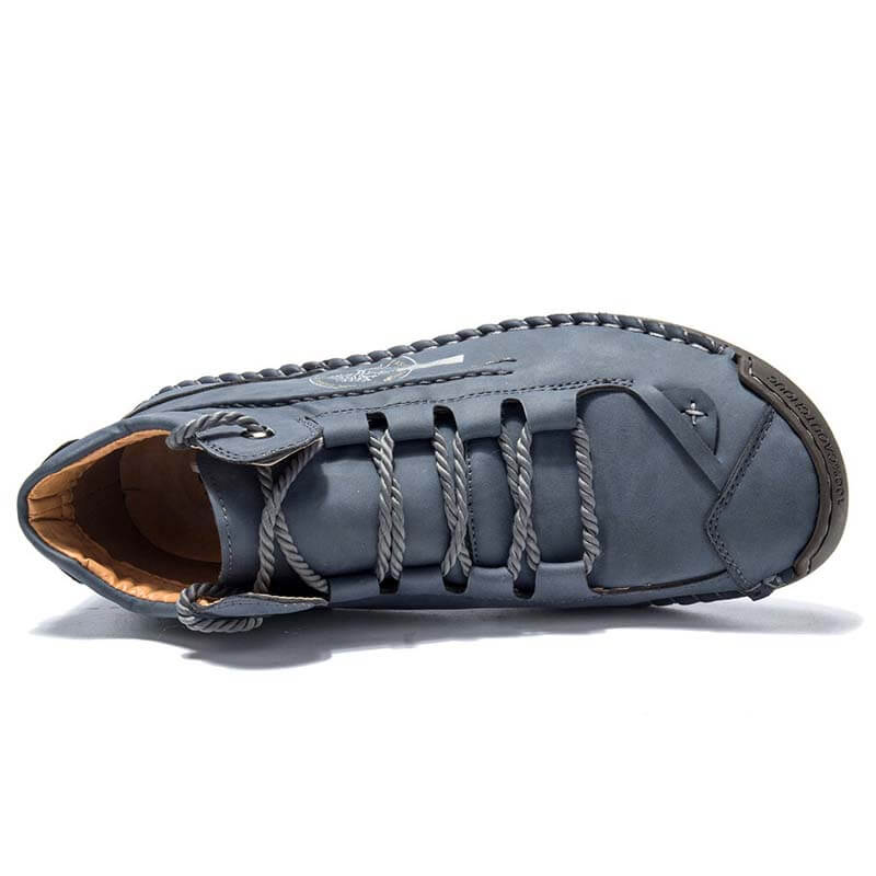 Herren Hand nähen Leder rutschfeste bequeme Stiefeletten
