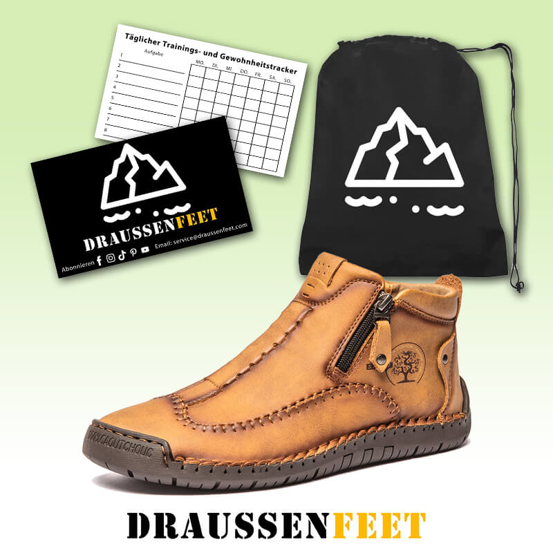 Herren Stylish Side Zipper Handnähen Handgemachte Microfaser Leder Lässige Stiefeletten