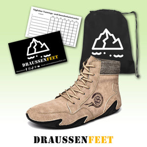 Men's microfiber leather hand sewing comfortable soft sock boots
