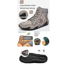 Lade das Bild in den Galerie-Viewer, draussenfeet handgemachte lederschuhe stiefel 31192 grau
