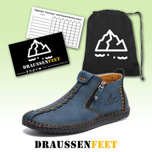 draussenfeet handgemachte lederschuhe stiefel 31319 blau