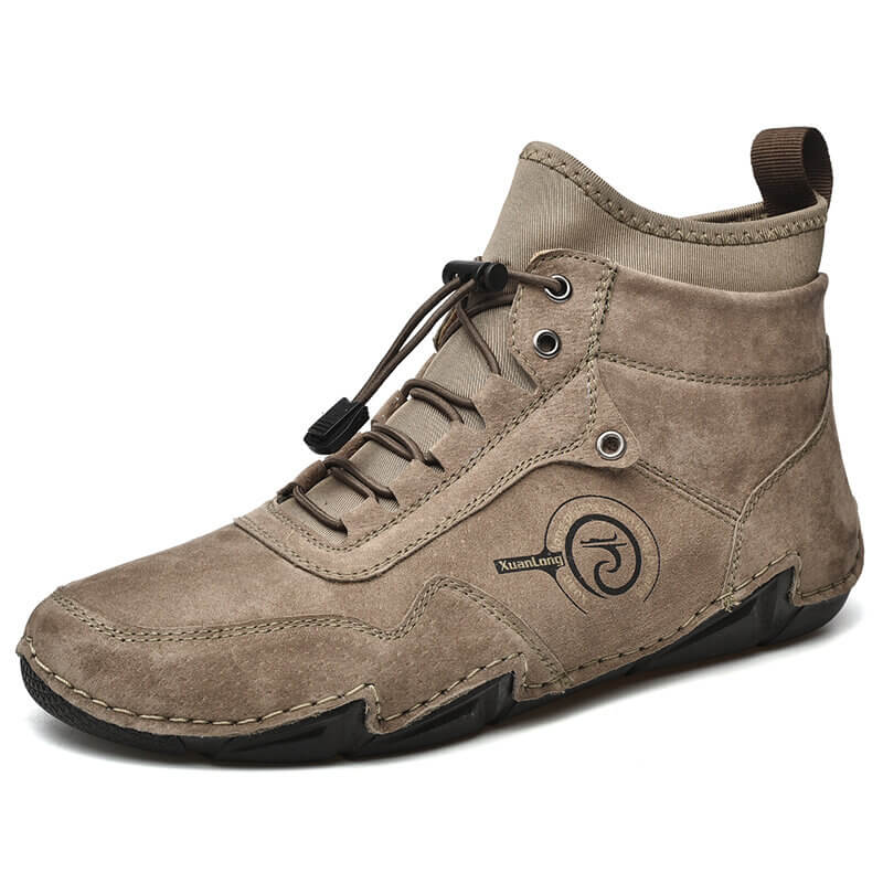Herren Leder Atmungsaktives Spleißen Weiche Sohle Bequeme Business Elastische Schnürsenkel Freizeitschuhe