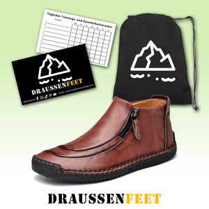 draussenfeet handgemachte lederschuhe stiefel 31387 rotbraun