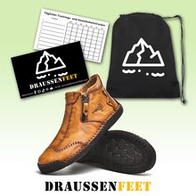 Lade das Bild in den Galerie-Viewer, draussenfeet handgemachte lederschuhe stiefel 31389 gelbbraun
