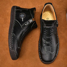 Lade das Bild in den Galerie-Viewer, Herren Stylische Ankle Boots aus Mikrofaser-Leder mit seitlichem Reißverschluss
