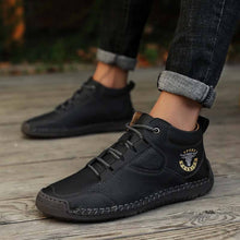 Lade das Bild in den Galerie-Viewer, Herren Handgemachte Nähte Leder Rutschfeste Weiche Sohle Casual Stiefeletten
