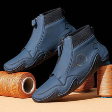 Lade das Bild in den Galerie-Viewer, Herren-Stiefeletten aus Mikrofaser-Leder mit Reißverschluss vorne
