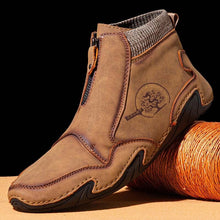 Lade das Bild in den Galerie-Viewer, Herren-Stiefeletten aus Mikrofaser-Leder mit Reißverschluss vorne
