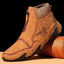 Lade das Bild in den Galerie-Viewer, Herren-Stiefeletten aus Mikrofaser-Leder mit Reißverschluss vorne
