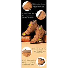 Lade das Bild in den Galerie-Viewer, draussenfeet handgemachte lederschuhe stiefel 31415 gelb

