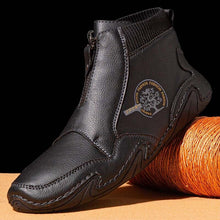 Lade das Bild in den Galerie-Viewer, Herren-Stiefeletten aus Mikrofaser-Leder mit Reißverschluss vorne
