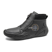 Lade das Bild in den Galerie-Viewer, Herren-Stiefeletten aus Mikrofaser-Leder mit Reißverschluss vorne
