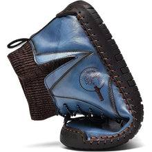 Lade das Bild in den Galerie-Viewer, draussenfeet handgemachte lederschuhe stiefel 31440 blau
