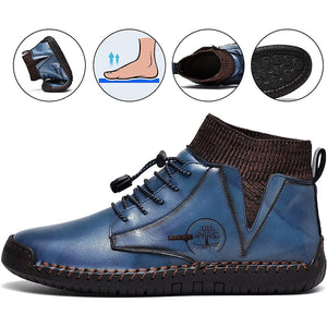 draussenfeet handgemachte lederschuhe stiefel 31440 blau