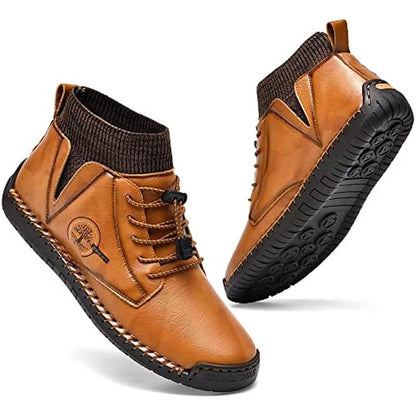 Herren-Leder-Loafer, modisch, lässig, Slip-Fahrer-Loafer-Schuhe, Knöchel-Chukka-Stiefel für Herren