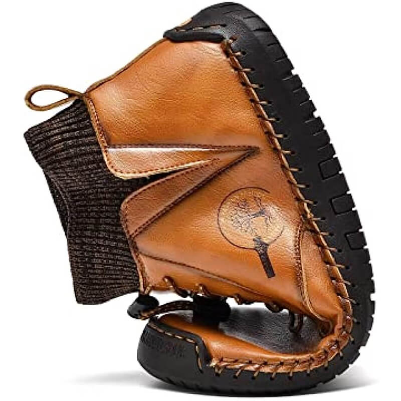 Herren-Leder-Loafer, modisch, lässig, Slip-Fahrer-Loafer-Schuhe, Knöchel-Chukka-Stiefel für Herren