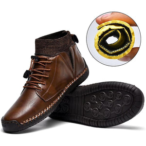 draussenfeet handgemachte lederschuhe stiefel 31440 dunkelbraun