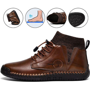 draussenfeet handgemachte lederschuhe stiefel 31440 dunkelbraun