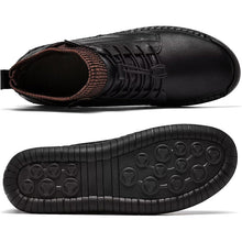 Lade das Bild in den Galerie-Viewer, draussenfeet handgemachte lederschuhe stiefel 31440 schwarz
