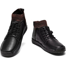 Lade das Bild in den Galerie-Viewer, Herren-Leder-Loafer, modisch, lässig, Slip-Fahrer-Loafer-Schuhe, Knöchel-Chukka-Stiefel für Herren

