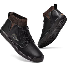 Lade das Bild in den Galerie-Viewer, draussenfeet handgemachte lederschuhe stiefel 31440 schwarz
