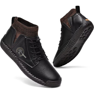 draussenfeet handgemachte lederschuhe stiefel 31440 schwarz