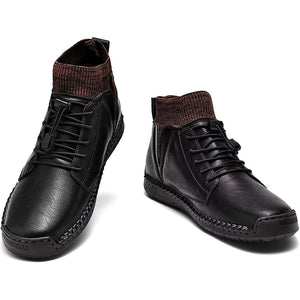draussenfeet handgemachte lederschuhe stiefel 31440 schwarz