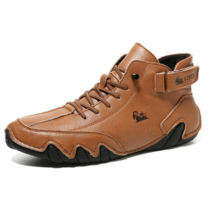 draussenfeet handgemachte lederschuhe stiefel 31472 gelbbraun